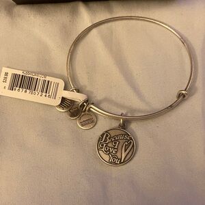 Alex and Ani Silver Bracelet with Heart Charm
